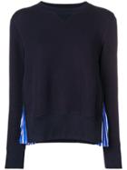 Sacai Contrast Panel Sweater - Blue