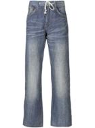 Junya Watanabe Comme Des Garçons Man Lace Waist Bootcut Jeans - Blue