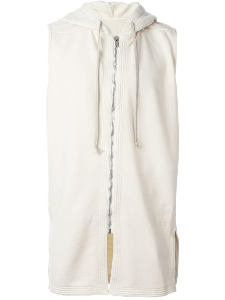Rick Owens Drkshdw - Sleeveless Hoodie - Men - Cotton - M, Nude/neutrals, Cotton