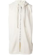 Rick Owens Drkshdw - Sleeveless Hoodie - Men - Cotton - M, Nude/neutrals, Cotton