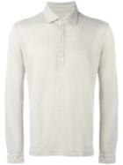 Massimo Alba Longsleeved Polo Shirt, Size: Medium, Nude/neutrals, Linen/flax