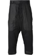 Rick Owens Cropped Trousers, Men's, Size: 50, Black, Cotton