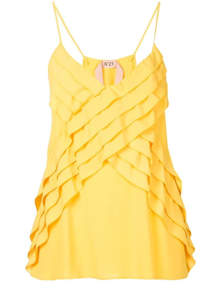 No21 Spaghetti Straps Top - Yellow & Orange