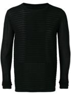 Rick Owens Stripe Stitch Sweater - Black