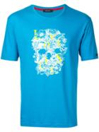Loveless Floral Skull T-shirt - Blue