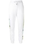 Versace Jeans Side Stripe Track Pants, Women's, Size: Xs, White, Cotton/spandex/elastane/polyester
