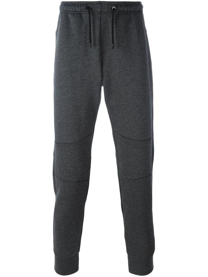 Fendi Panelled Track Pants, Men's, Size: Large, Grey, Cotton/polyester
