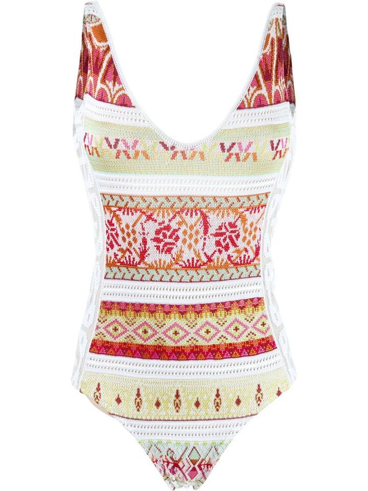 Cecilia Prado Crochet Swimsuit, Women's, Size: Pp, White, Acrylic/polyester/viscose