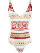Cecilia Prado Crochet Swimsuit, Women's, Size: Pp, White, Acrylic/polyester/viscose