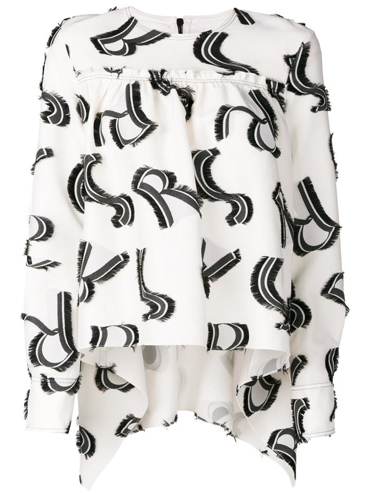 Sonia Rykiel Printed Blouse - White