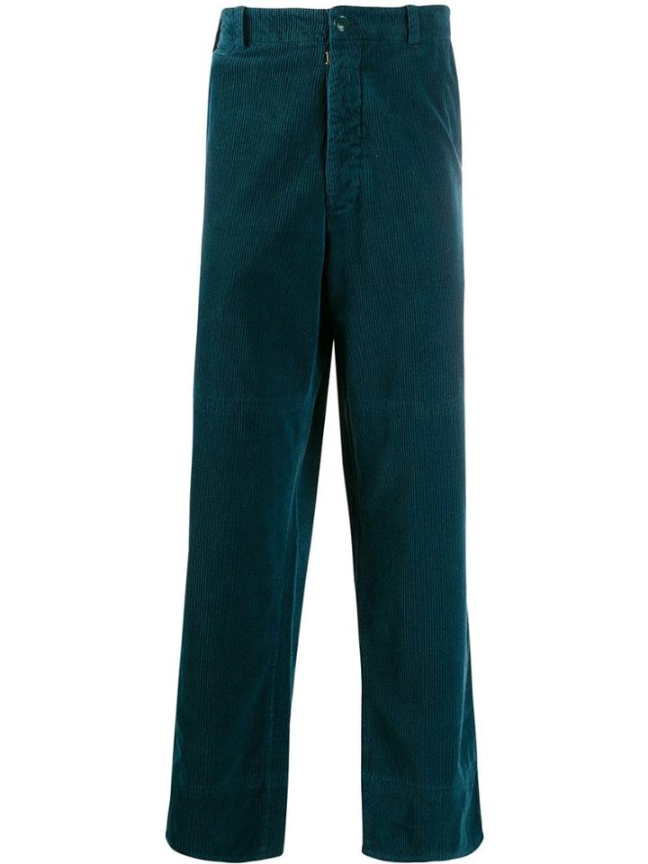 Federico Curradi Straight-leg Corduroy Trousers - Blue