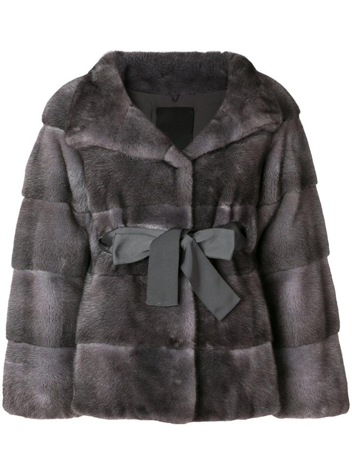 Liska Philippa Tie Detail Jacket - Grey