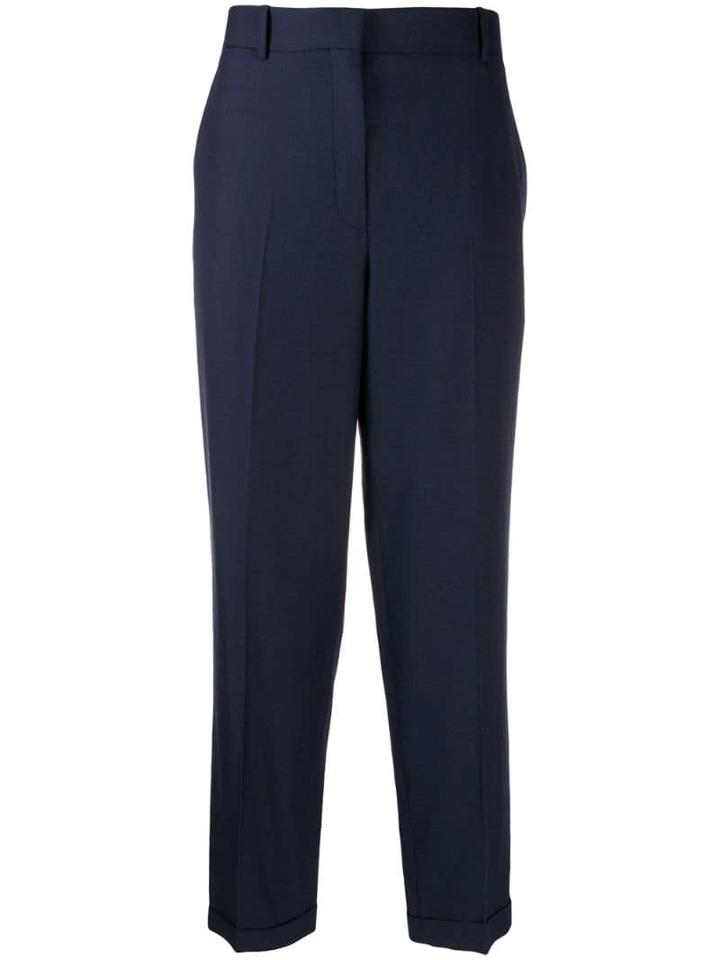 The Row Cropped Tailored Trousers - Blue
