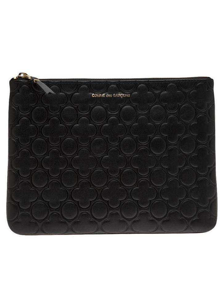 Comme Des Garcons Wallet 'classic Embossed B' Pouch