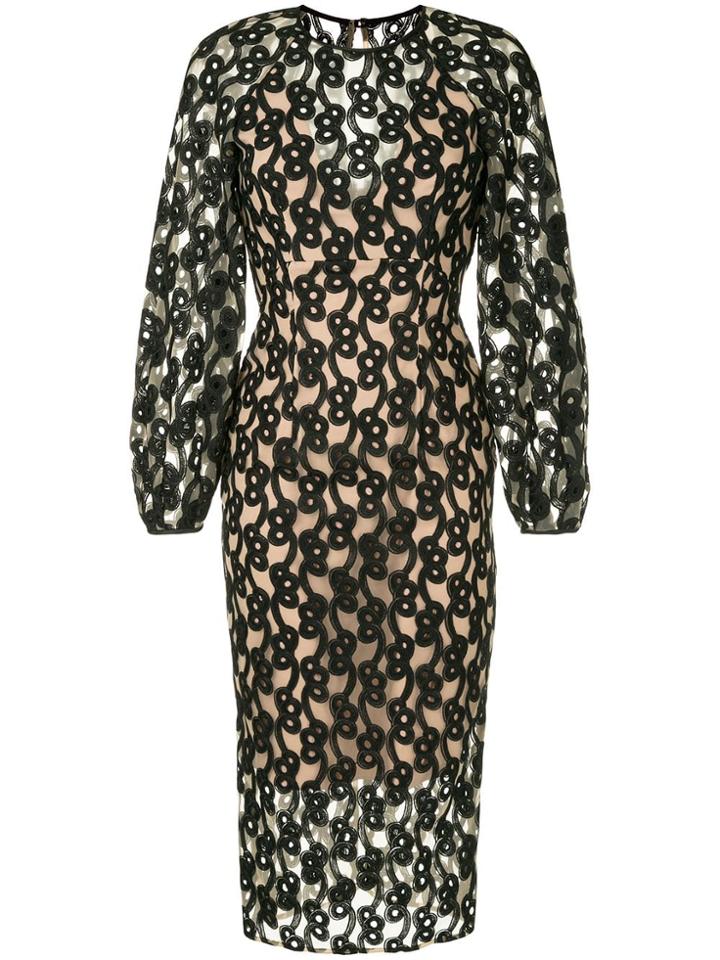 Ginger & Smart Embroidered Dress - Black