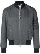 Thom Browne 4-bar Ribbed Knit Blouson Jacket - Grey