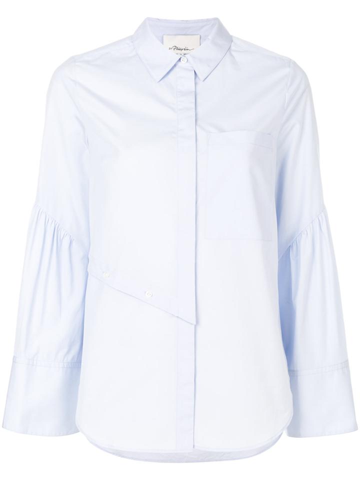 3.1 Phillip Lim Asymmetric Button Detail Shirt - Blue