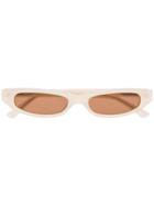 Dmy By Dmy Reese Slim Cat-eye Sunglasses - White