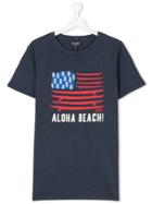 Woolrich Kids Teen Slogan Surf Board Print T-shirt - Blue