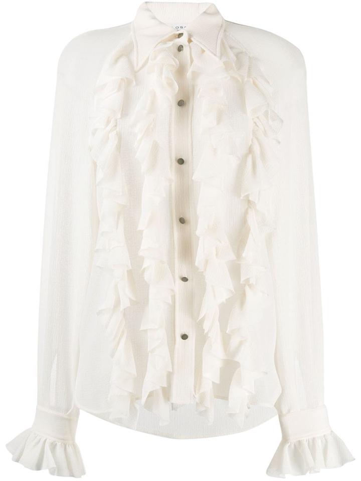 Philosophy Di Lorenzo Serafini Flute Sleeve Ruffle Shirt - Neutrals
