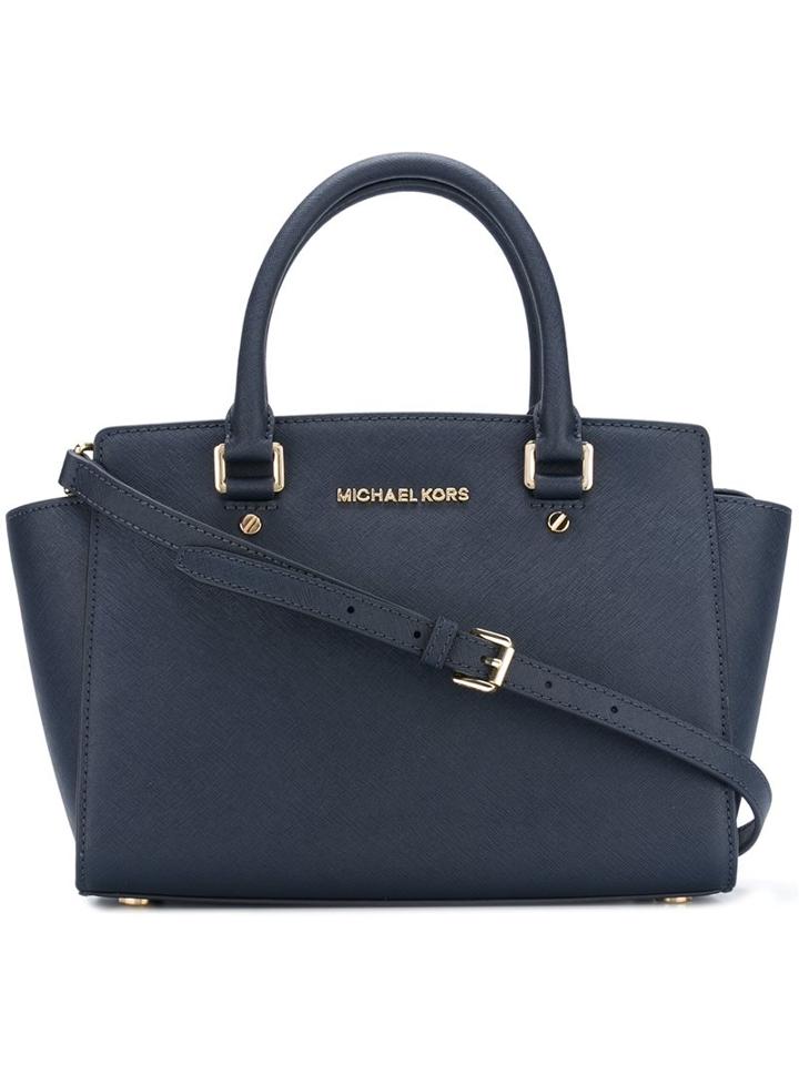 Michael Michael Kors - Medium 'selma' Tote - Women - Leather - One Size, Women's, Blue, Leather