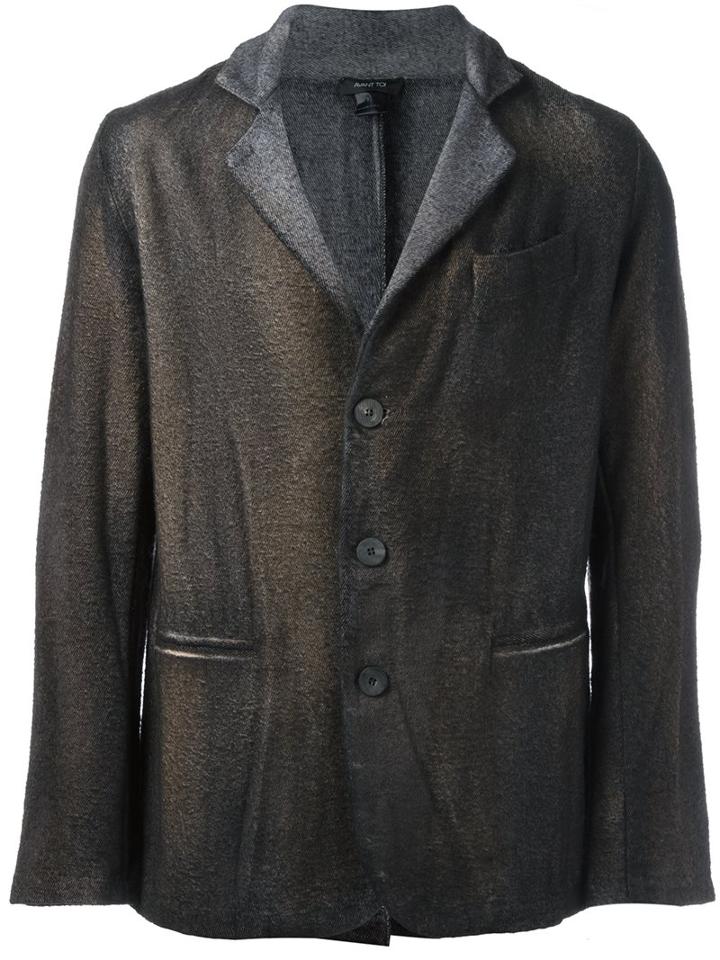 Avant Toi Three Button Blazer, Men's, Size: Medium, Brown, Virgin Wool/cotton/polyamide