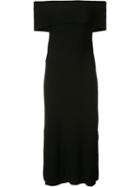 Elizabeth And James Off-shoulders Knitted Dress, Women's, Size: Medium, Black, Nylon/polyester/spandex/elastane/merino
