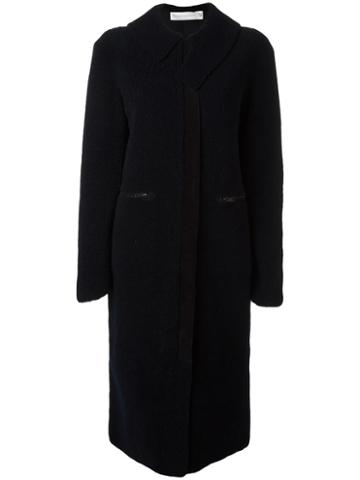 Victoria Beckham Long Bomber Jacket, Women's, Size: 8, Suede/lamb Fur