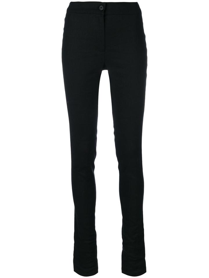 Ann Demeulemeester High Waist Skinny Trousers - Black