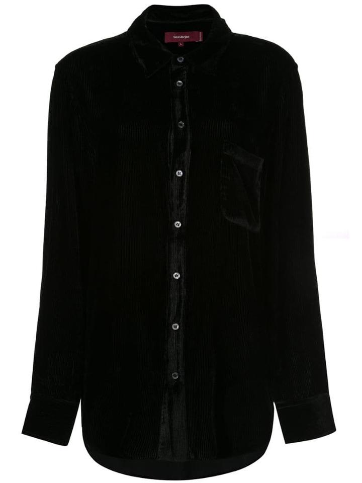 Sies Marjan Jules Velvet Shirt - Black