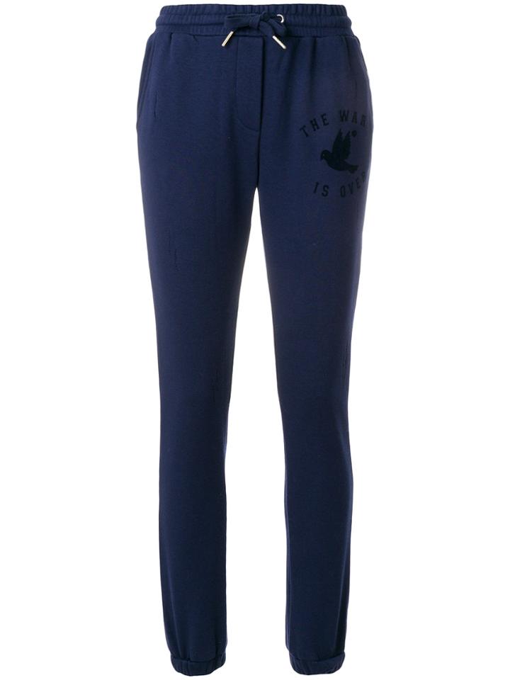Zoe Karssen Ripped Detail Joggers - Blue