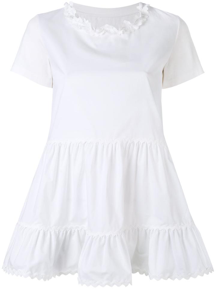 Mm6 Maison Margiela Ruffle Trim Blouse - White