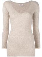 Liska - V-neck Jumper - Women - Silk/cashmere - M, Nude/neutrals, Silk/cashmere