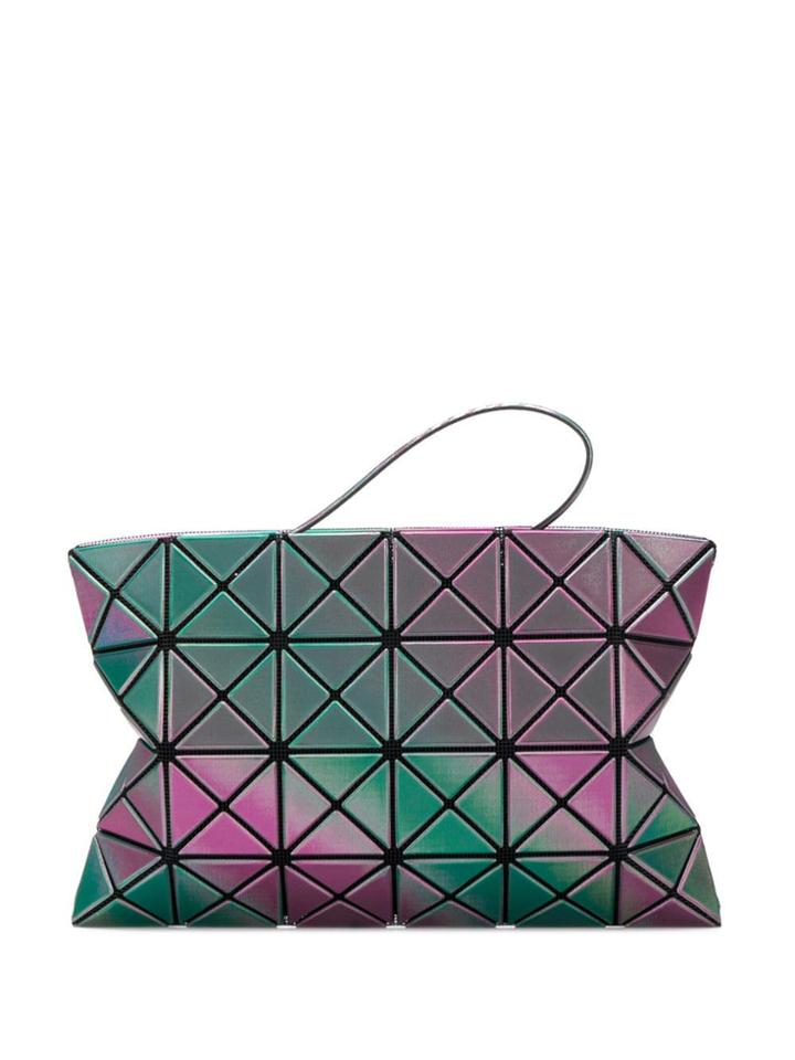 Bao Bao Issey Miyake Iridescent Clutch Bag - Green