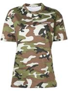 Miu Miu Camouflage Print T-shirt - Green