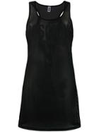 Moschino Sheer Logo Patch Dress - Black