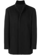Versace Collection Straight-fit Buttoned Coat - Black