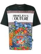 Versace Jeans Couture Floral Print T-shirt - Black