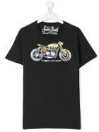 Mc2 Saint Barth Kids Teen Motorbike Print T-shirt - Black