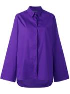 Alberta Ferretti - Concealed Fastening Shirt - Women - Cotton - 46, Pink/purple, Cotton