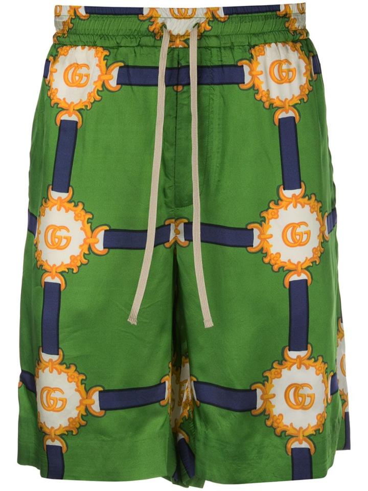 Gucci Gucci 574900zabu9 3086 Shamrock/blue Prt Natural (veg)->cotton -
