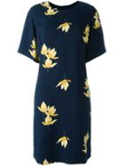 Marni Flower Print Dress, Women's, Size: 42, Blue, Viscose/silk