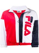 Fila Velvet Logo Zip-up Sweatshirt - Red