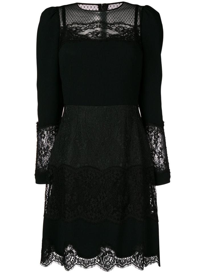 Dolce & Gabbana Lace Panel Dress - Black