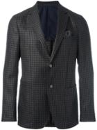 Ermenegildo Zegna Tweed Blazer, Men's, Size: 56, Brown, Wool/cupro/cotton