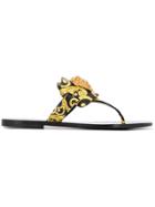 Versace Medusa Head Sandals - Black