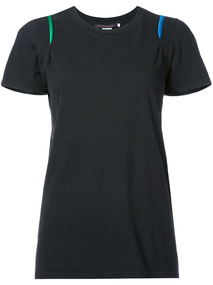 Harvey Faircloth Shoulder Detail T-shirt - Black