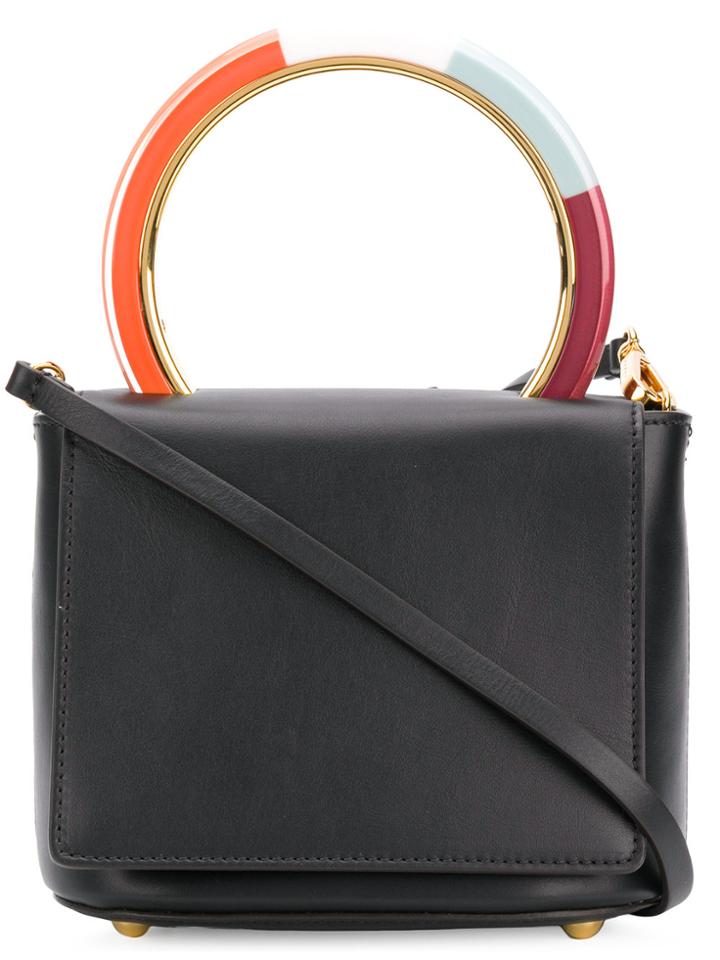 Marni Contrast Handle Handbag - Black