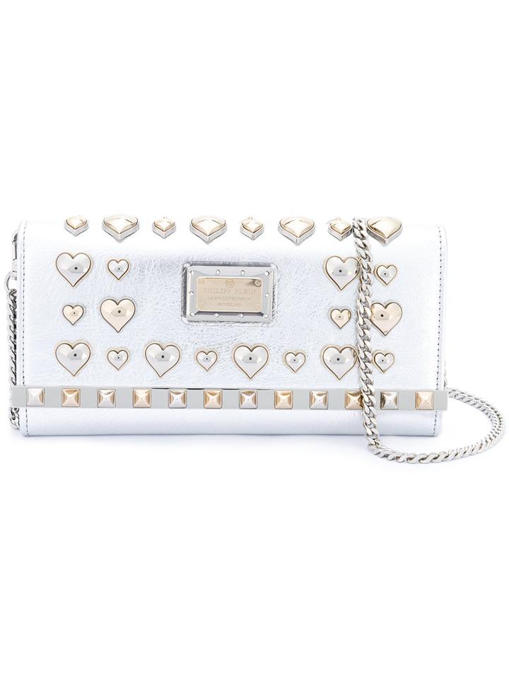 Philipp Plein - Passenger Shoulder Bag - Women - Calf Leather/metal - One Size, Grey, Calf Leather/metal