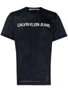 Ck Jeans Logo Print Mesh T-shirt - Black